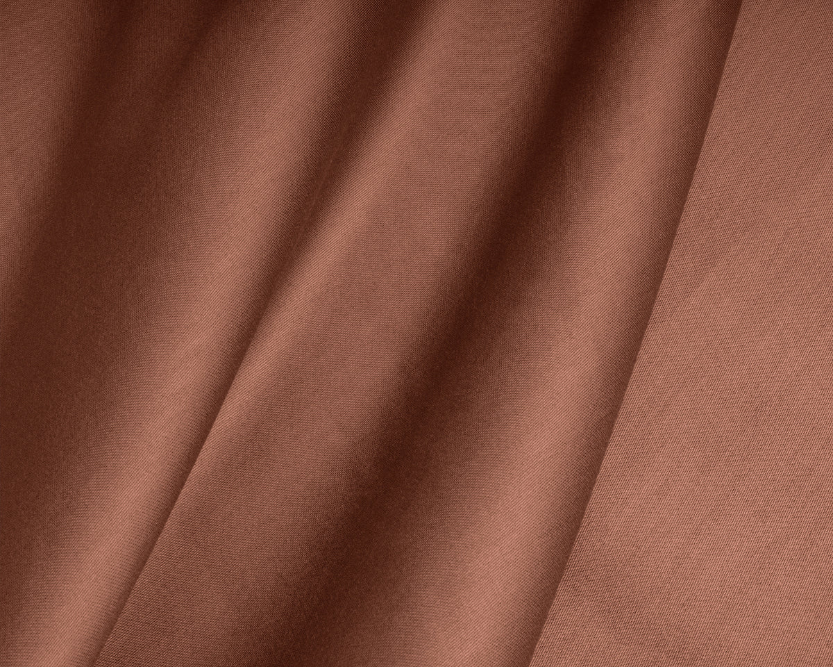 Hoeslaken topper katoensatijn T210 bruin 160 x 200 cm, hoekhoogte 15 cm, elastiek in de hoeken