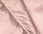 Splittopper hoeslaken katoensatijn roze 160 x 200 cm, hoekhoogte 15 cm, voor split-oplegmatrassen