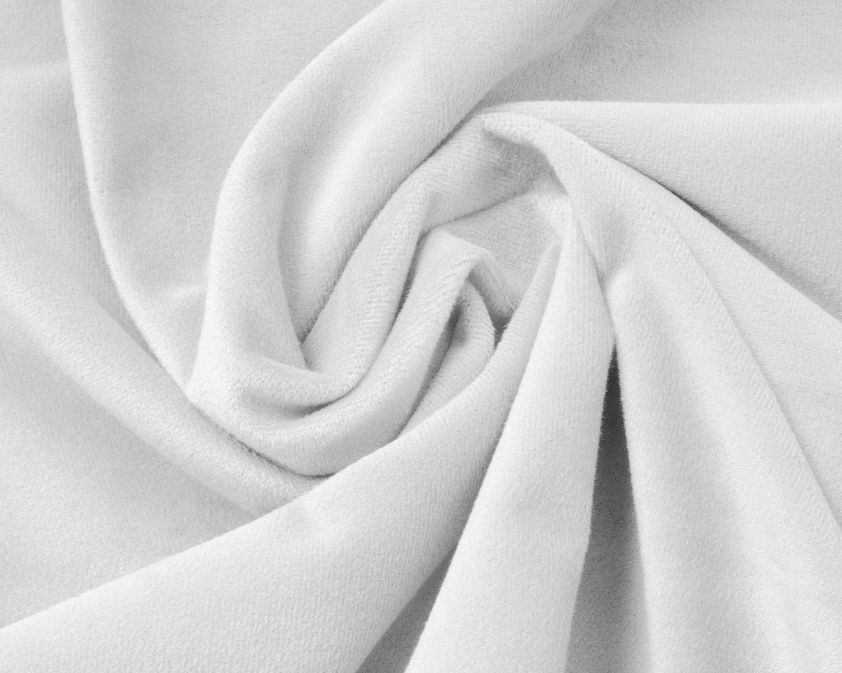 Hoeslaken fluweel polyester wit 160 x 200 cm, hoekhoogte 30 cm, voor tweepersoonsbed