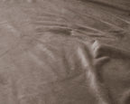 Hoeslaken fluweel polyester taupe 140 x 200 cm met hoekhoogte 30 cm, voor de slaapkamer