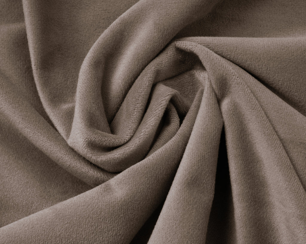 Hoeslaken fluweel polyester taupe 140 x 200 cm met hoekhoogte 30 cm, voor de slaapkamer