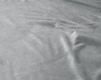 Hoeslaken fluweel polyester grijs 160 x 200 cm, hoekhoogte 30 cm, zacht en warm voor de winter