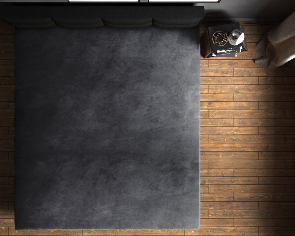 Hoeslaken fluweel polyester antraciet 140 x 200 cm, hoekhoogte 30 cm, voor de wasdroger