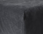 Hoeslaken fluweel polyester antraciet 140 x 200 cm, hoekhoogte 30 cm, voor de wasdroger