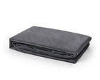 Hoeslaken fluweel polyester antraciet 140 x 200 cm, hoekhoogte 30 cm, voor de wasdroger