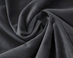 Hoeslaken fluweel antraciet 160 x 200 cm, hoekhoogte 30 cm, soft-stretch voor de slaapkamer