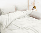 Dekbedovertrek teddy polyester wit 140 x 220 cm, met 1 kussensloop, zacht en warm voor de slaapkamer