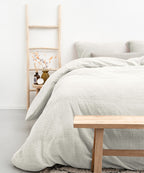 Dekbedovertrek teddy polyester wit 140 x 220 cm, met 1 kussensloop, zacht en warm voor de slaapkamer
