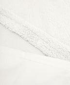 Dekbedovertrek teddy polyester wit 140 x 220 cm, met 1 kussensloop, zacht en warm voor de slaapkamer