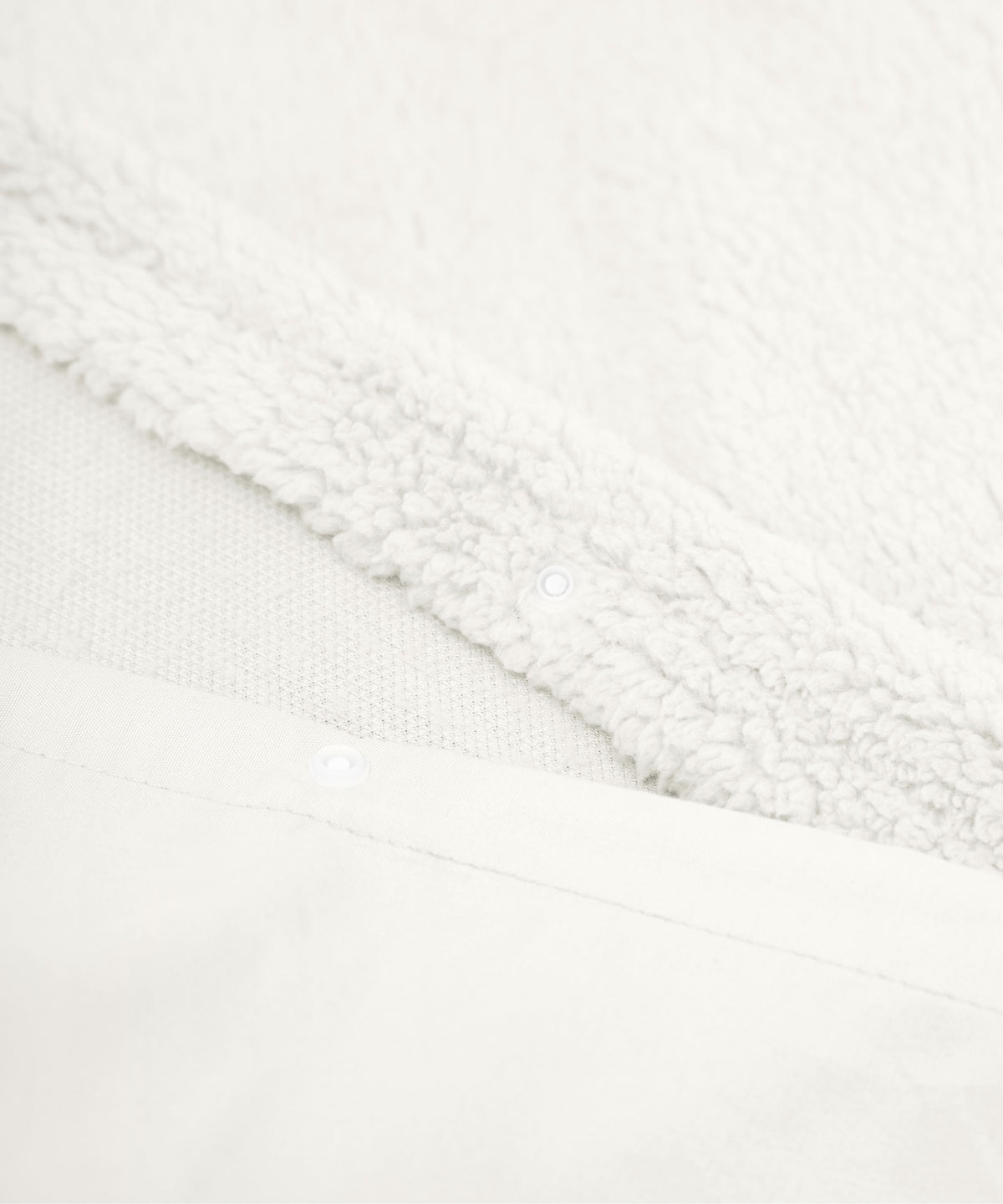 Dekbedovertrek teddy polyester wit 140 x 220 cm, met 1 kussensloop, zacht en warm voor de slaapkamer