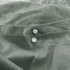 Dekbedovertrek velvet polyester groen 200 x 220 cm, crystal velvet met kussenslopen en drukknopen
