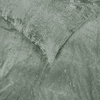 Dekbedovertrek velvet polyester groen 200 x 220 cm, crystal velvet met kussenslopen en drukknopen