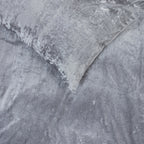 Dekbedovertrek polyester velvet Crystal Velvet grijs 240 x 220 cm, met kussenslopen voor de slaapkamer