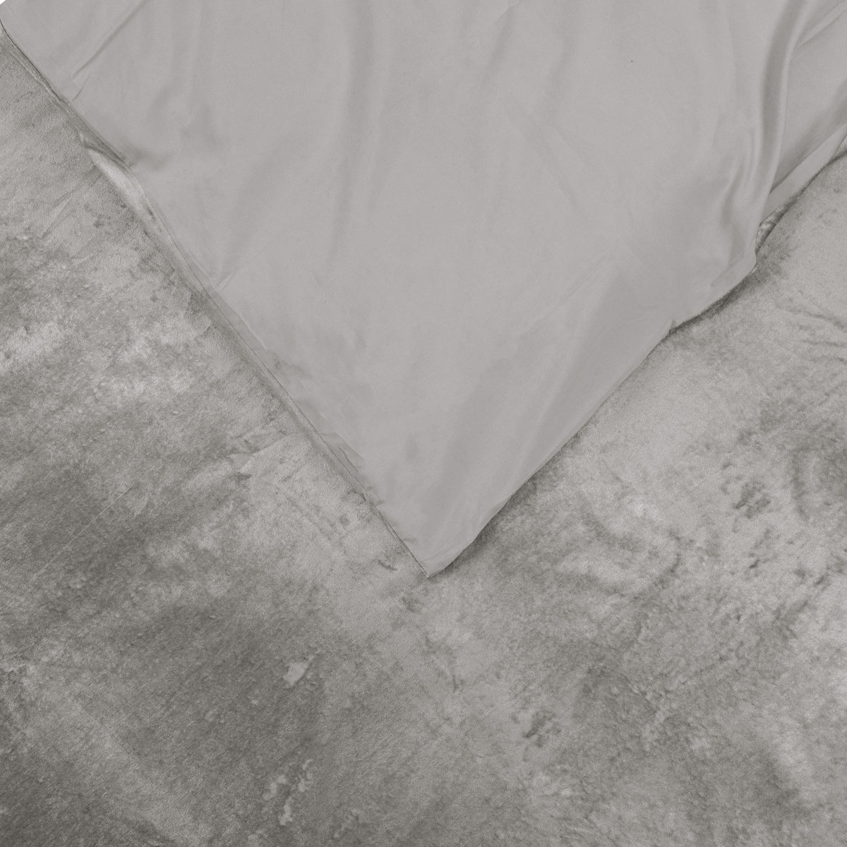 Dekbedovertrek velvet polyester kristaleffect zand 140 x 220 cm, met kussenslopen