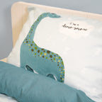 Kinderdekbedovertrek katoen Ranforce blauw dino 140 x 220 cm, met 1 kussensloop 60 x 70 cm