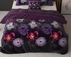 Dekbedovertrek katoen polyester Magische Bloem paars 200 x 220 cm, met 2 kussenslopen 60 x 70 cm