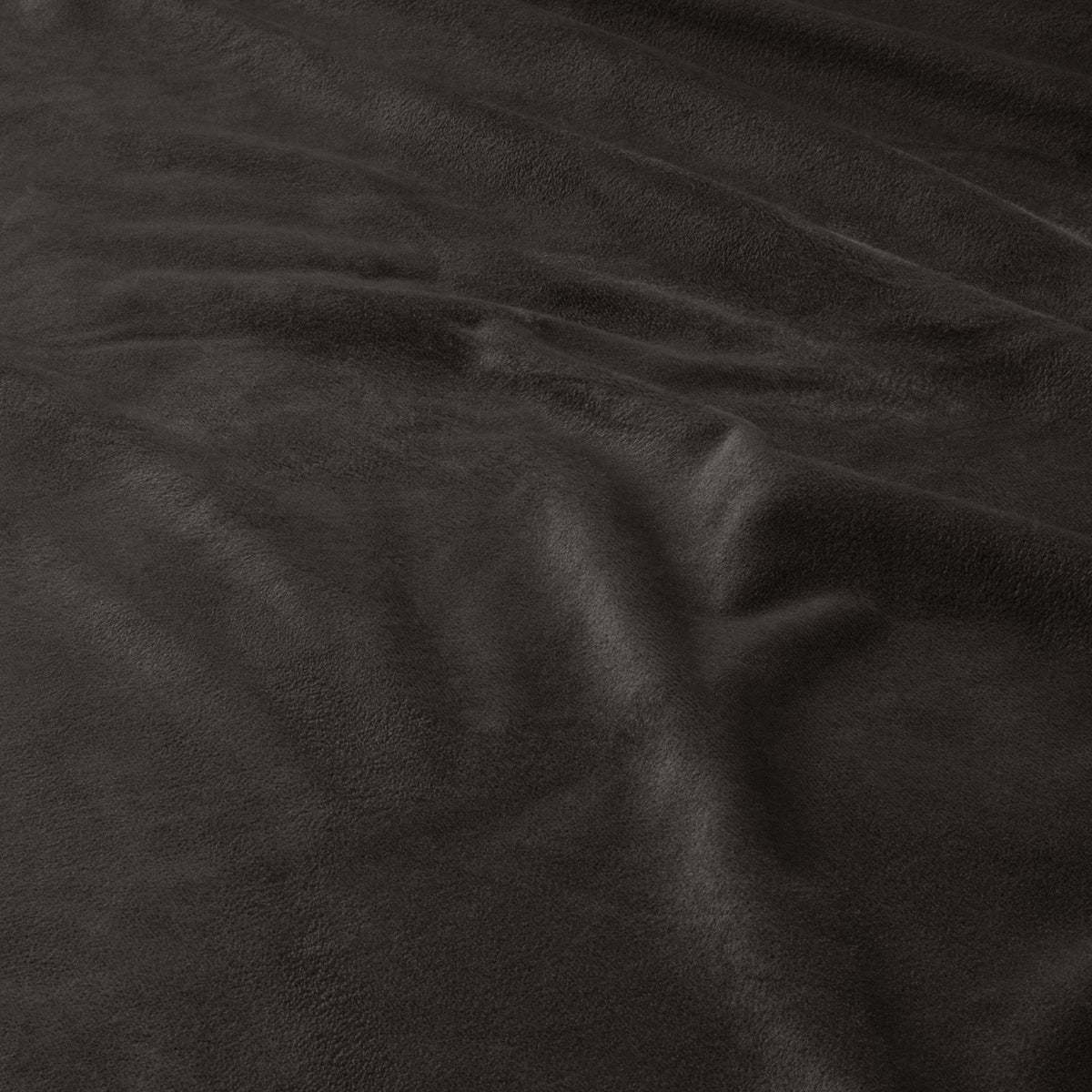 Dekbedovertrek fluweel polyester en microvezel taupe 140 x 220 cm, met kussensloop en drukknopen