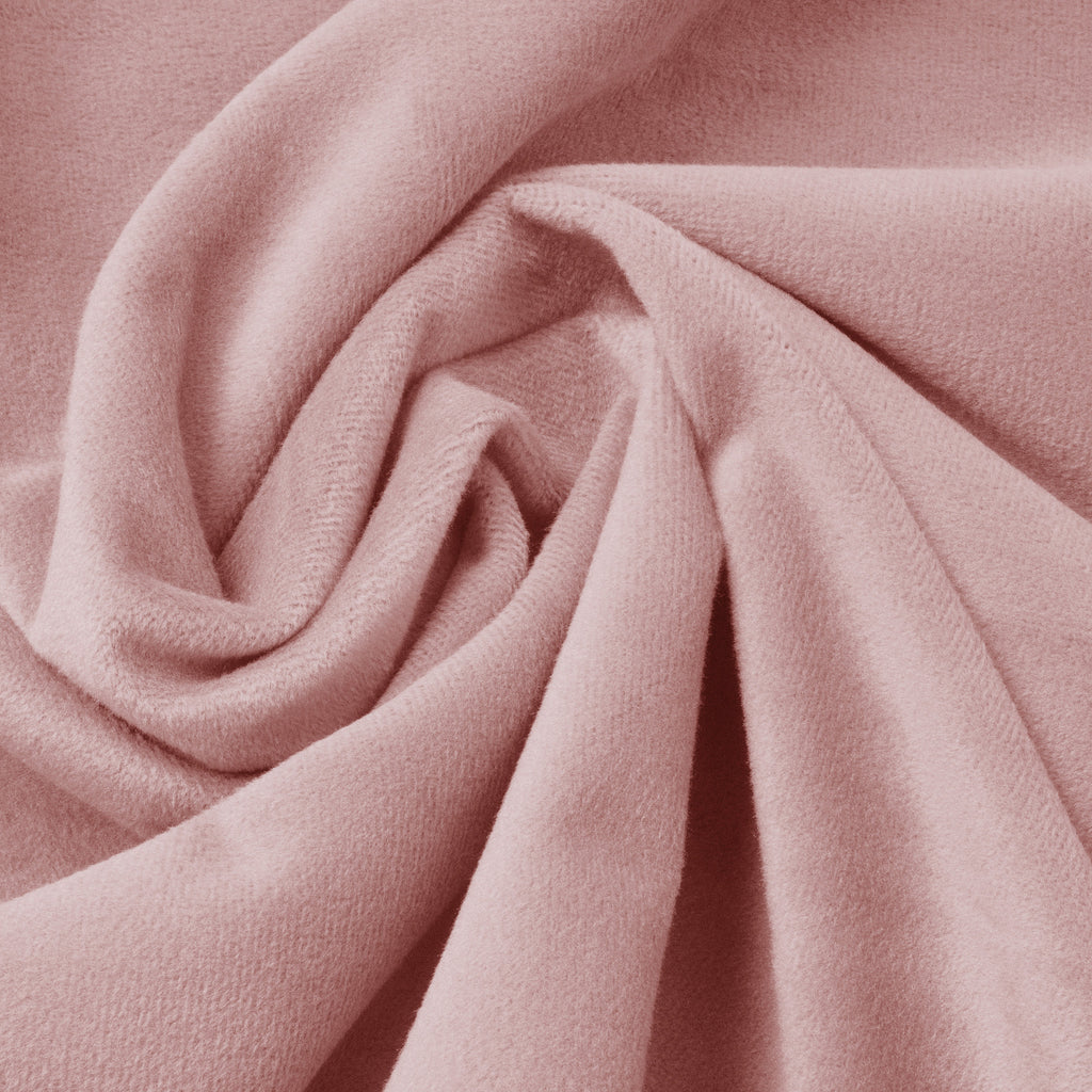 Dekbedovertrek fluweel polyester oudroze 240 x 220 cm, met velvet paspel en kussenslopen