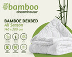Dekbed holle vezel bamboe touch wit 140 x 200 cm, warmteklasse 2, wasbaar op 30°C