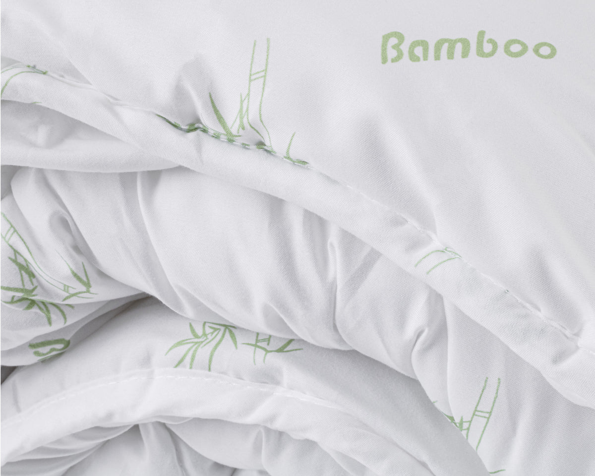 Dekbed holle vezel bamboe touch wit 140 x 200 cm, warmteklasse 2, wasbaar op 30°C