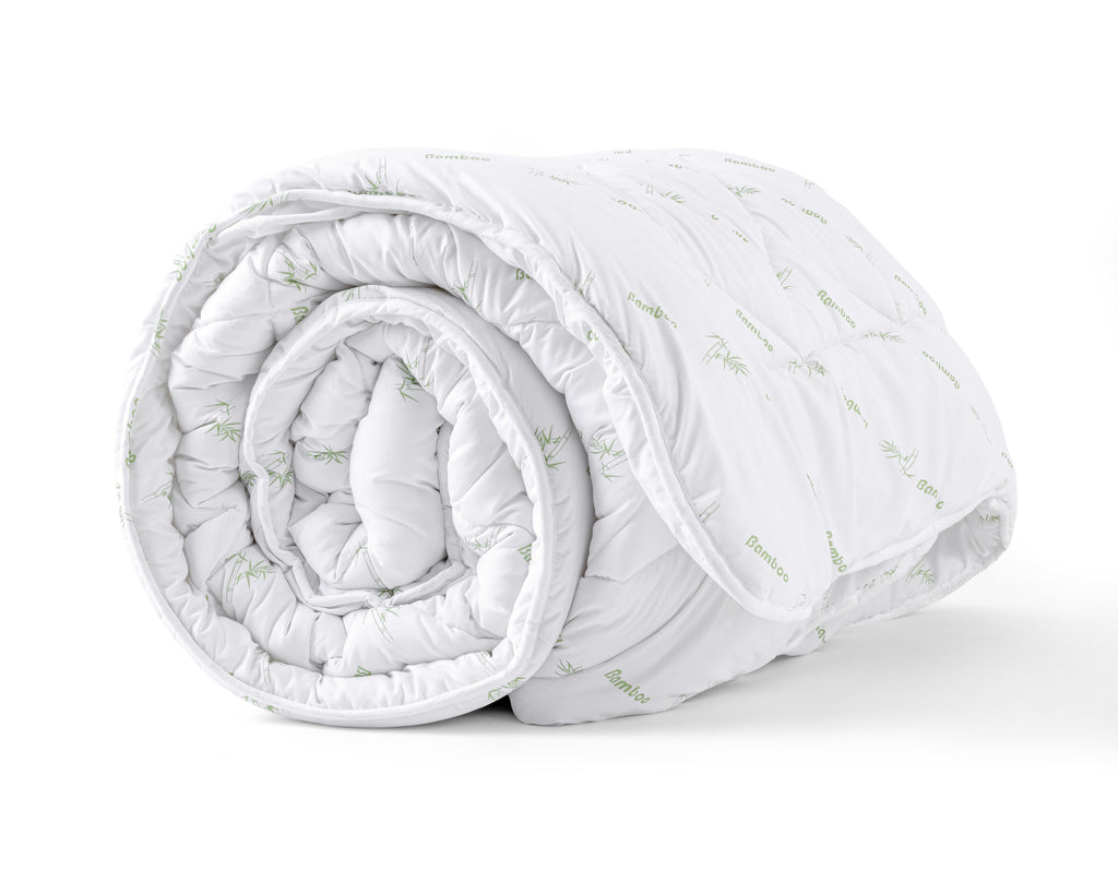 Dekbed polyester bamboe touch wit 200 x 200 cm, warmteklasse 2, holle vezelvulling, antiallergisch