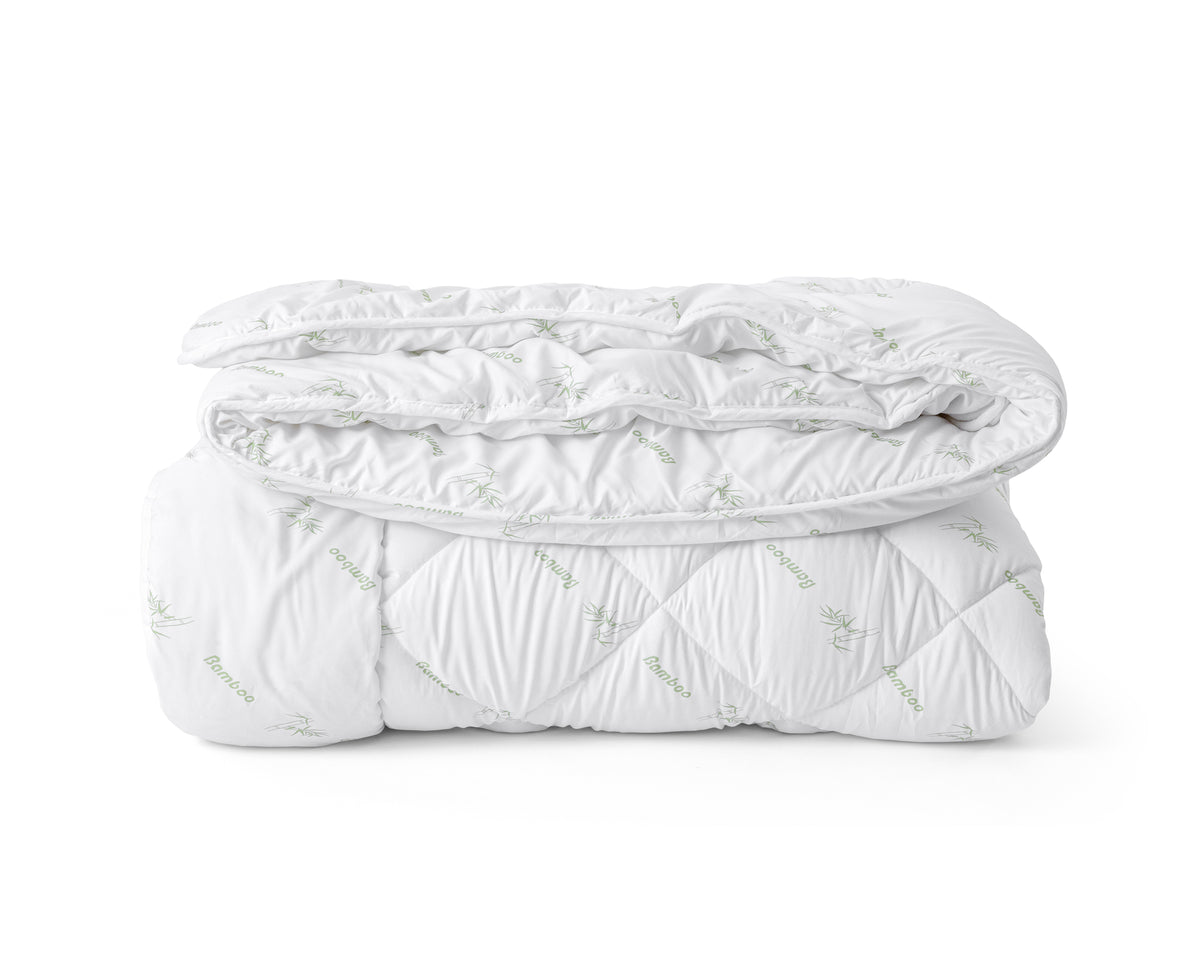 Dekbed polyester bamboe touch wit 200 x 200 cm, warmteklasse 2, holle vezelvulling, antiallergisch