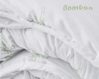 Dekbed polyester bamboe touch wit 200 x 200 cm, warmteklasse 2, holle vezelvulling, antiallergisch