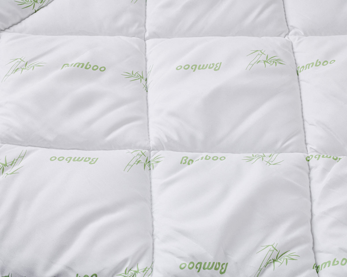 Dekbed polyester bamboe touch wit 200 x 200 cm, warmteklasse 2, holle vezelvulling, antiallergisch