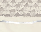 Dekbedovertrek katoen percale T144 crème met ruches 240 x 220 cm, met 2 kussenslopen 60 x 70 cm