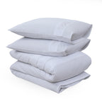 Dekbedovertrek katoen percale Bali wit 240 x 220 cm, met kussenslopen 60 x 70 cm