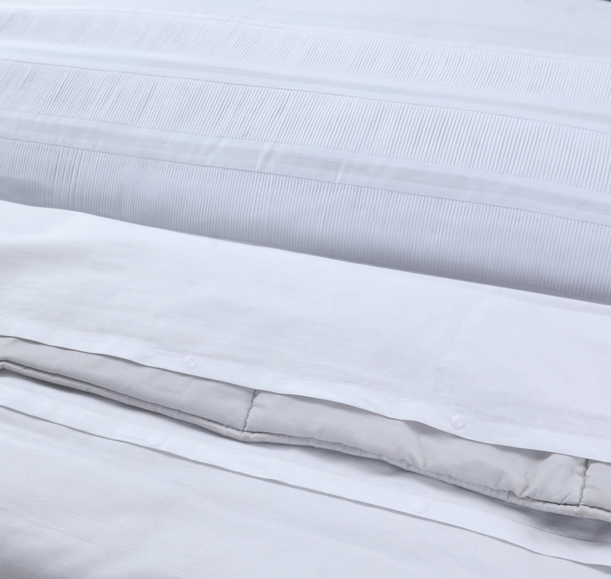 Dekbedovertrek katoen percale Bali wit 240 x 220 cm, met kussenslopen 60 x 70 cm