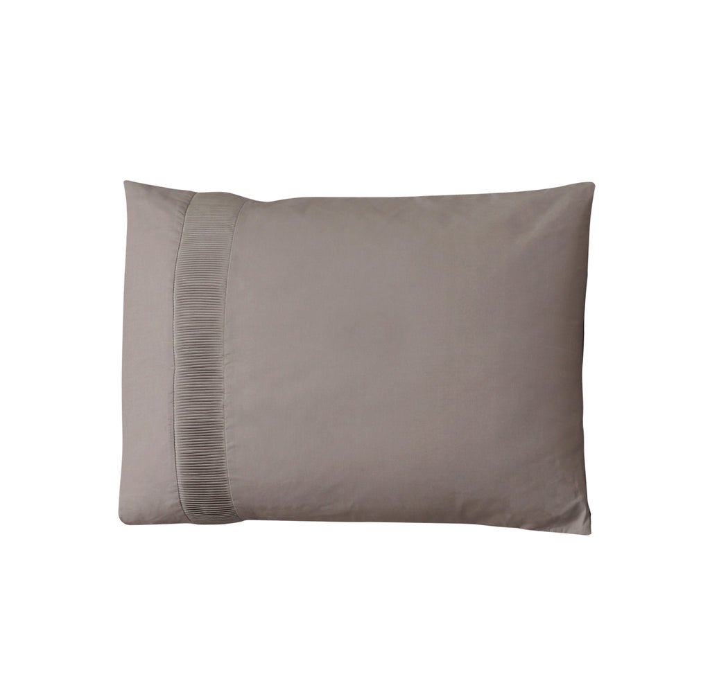 Dekbedovertrek Bali percale katoen taupe 200 x 220 cm, met 2 kussenslopen 60 x 70 cm