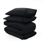 Dekbedovertrek katoen percale Bali zwart 140 x 220 cm, met kussenslopen 60 x 70 cm