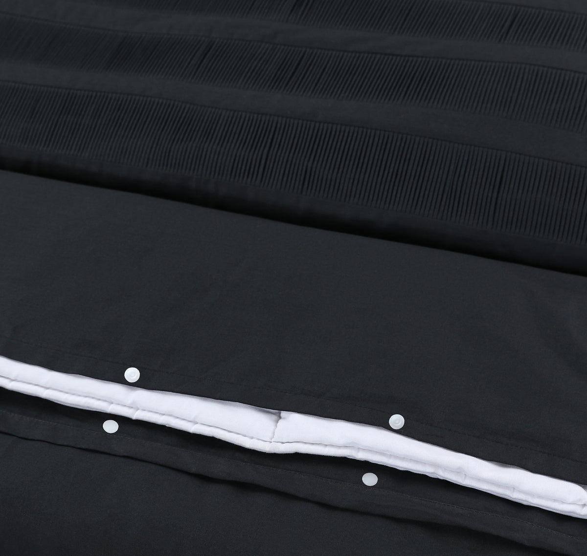 Dekbedovertrek katoen percale Bali zwart 140 x 220 cm, met kussenslopen 60 x 70 cm