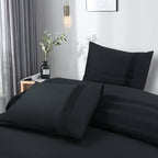 Dekbedovertrek Bali katoen percale zwart 240 x 220 cm, met kussenslopen 60 x 70 cm