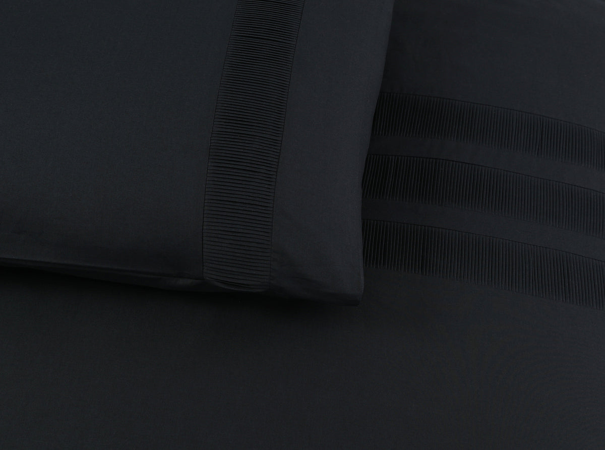 Dekbedovertrek Bali katoen percale zwart 240 x 220 cm, met kussenslopen 60 x 70 cm