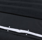 Dekbedovertrek Bali katoen percale zwart 240 x 220 cm, met kussenslopen 60 x 70 cm