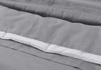 Dekbedovertrek katoen percale grijs 140 x 220 cm, met kussenslopen 60 x 70 cm, slaapkamer
