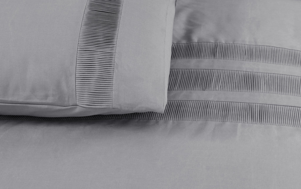 Dekbedovertrek katoen percale Bali grijs 240 x 220 cm, met 2 kussenslopen 60 x 70 cm