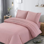 Dekbedovertrek katoen percale roze 200 x 220 cm, met kussenslopen 60 x 70 cm