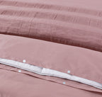Dekbedovertrek katoen percale roze 200 x 220 cm, met kussenslopen 60 x 70 cm