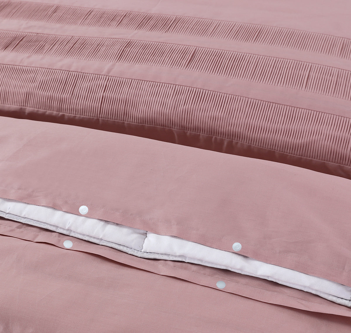 Dekbedovertrek katoen percale roze 200 x 220 cm, met kussenslopen 60 x 70 cm