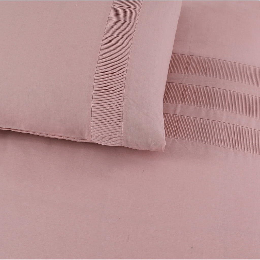 Dekbedovertrek percale katoen Bali roze 240 x 220 cm, met 2 kussenslopen 60 x 70 cm