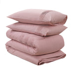 Dekbedovertrek percale katoen Bali roze 240 x 220 cm, met 2 kussenslopen 60 x 70 cm