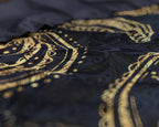 Dekbedovertrek katoensatijn Wild Jaimy blauw met paisleyprint 200 x 220 cm, met 2 kussenslopen 60 x 70 cm