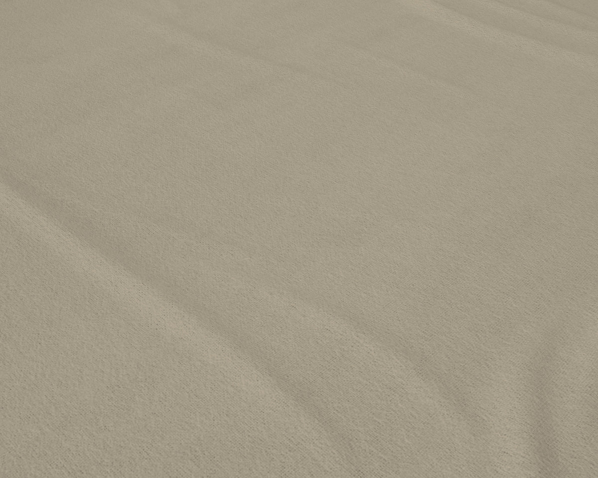 Hoeslaken flanel katoen taupe, dubbelzijdig geborsteld, hoekhoogte 25 cm, voor de slaapkamer