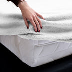 Hoeslaken teddy polyester wit 160 x 200 cm, hoekhoogte 30 cm, voor tweepersoonsbed
