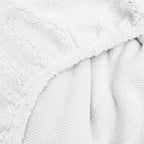 Hoeslaken teddy polyester wit 160 x 200 cm, hoekhoogte 30 cm, voor tweepersoonsbed