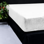 Hoeslaken teddy polyester wit 160 x 200 cm, hoekhoogte 30 cm, voor tweepersoonsbed