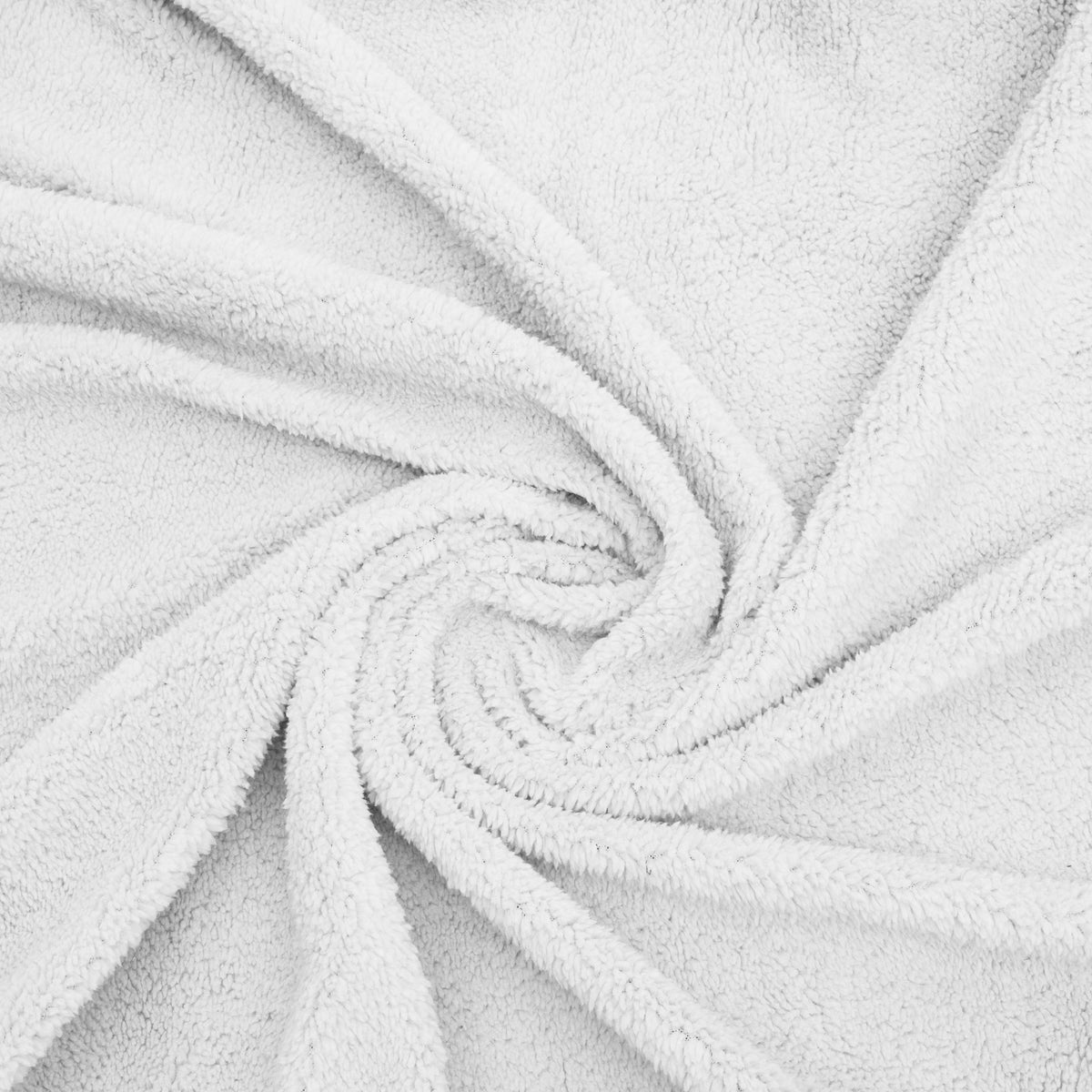 Hoeslaken teddy polyester wit 180 x 200 cm, hoekhoogte 30 cm, voor tweepersoonsbed